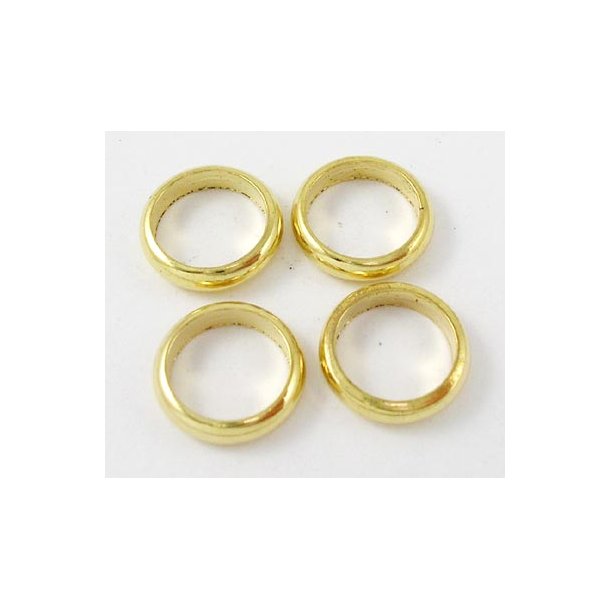 Jumpring, rounded, gilded brass, 8/6.5mm, 20pcs.