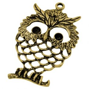 Anhnger, Eule, antikgold, 58 mm, 1 Stk.