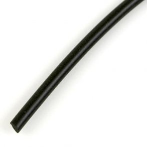 Gummischnur, schwarz, hohl, Dicke 1,5 mm, 1 m