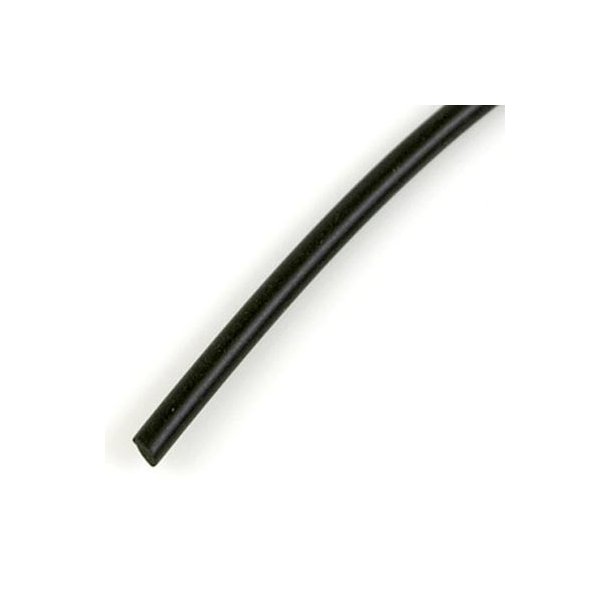 Gummischnur, schwarz, hohl, Dicke 1,5 mm, 1 m