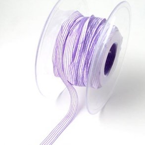 Seidenband, helllila, gestreift, 8 mm breit, 2 m