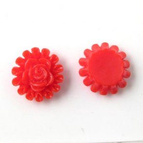 Resin, Rosenkränze, rot, 12x5 mm, 4 Stk.