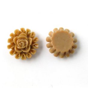 Resin, Rosenkränze, braun, 12x5 mm, 4 Stk.