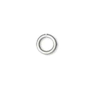 Aluminium jump rings, silver-toned, 4mm, 100pcs
