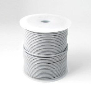 Lederband, hellgrau, 1 mm, 2 m
