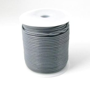 Lederband, ganze Rolle, grau, 1 mm, 25 m