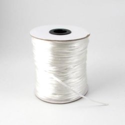 Satinschnur, rund, wei, Dicke ca. 2-2,5 mm, 75 m