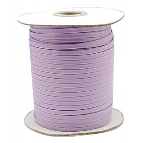 Wachsimprägniertes Baumwollband, breit, flach, violett, 4 mm, 1 m