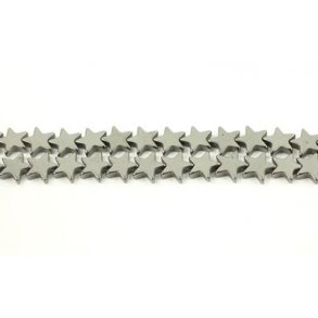 Hematite, entire strand of beads, star, 9mm, 50pcs.