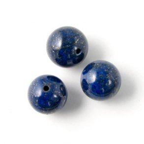 Lapis-Lazuli, tief-blau mit Sprenkeln, rund, Diameter 8 mm, 6 Stk.