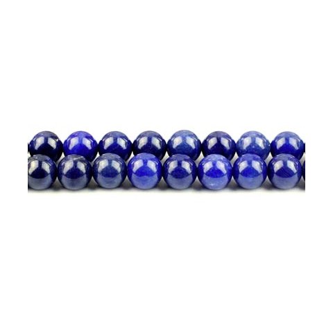 Lapis-Lazuli, ganzer Strang, dunkelblau, rund, 8 mm, 47 Stk.