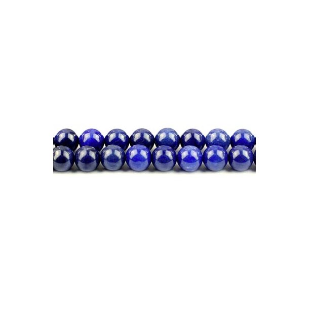 Lapis-Lazuli, hel streng, mørk blå, rund, 8 mm, 47 stk