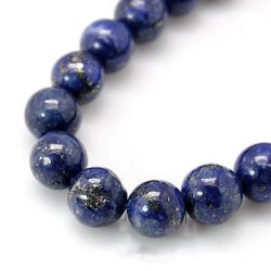 Lapislazuli, halber Strang, rund, 14 mm, 14 Stk.