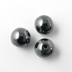 Hmatit, ganzer Strang, rund, 10 mm, 39 Stk.