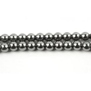hematite, round, metallic, diameter 3mm, hole size 0.8mm, 130pcs