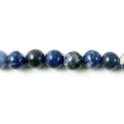 Sodalite, entire strand of beads, blue-white, round, 8mm, 50pcs.