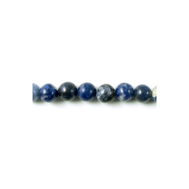 Sodalite, entire strand of beads, blue-white, round, 8mm, 50pcs.