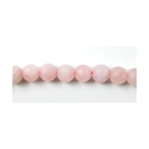 Rose quartz, entire strand of beads, frosted, light pink, round, 8mm, 48pcs.