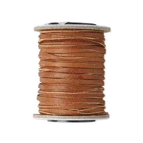 Lderbnd, rdyrskind, naturbrun, 3 mm, 1 meter