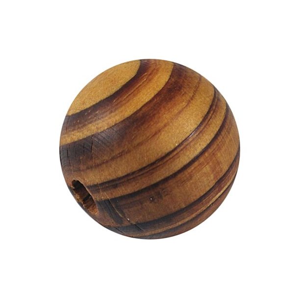 Wooden bead, pine, round, 10mm, 10pcs