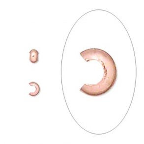 Crimp Cover, Knotenverstecker, Kupfer, 5 mm, 20 Stk.