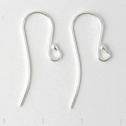 Gro&szlig;kauf, Ohrhaken, VERSILBERTES messing, 24x12 mm, 100 Stk.