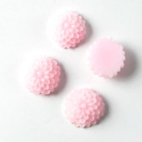 Resin, Dahlien, klein, rosa, 10x5 mm, 4 Stk.