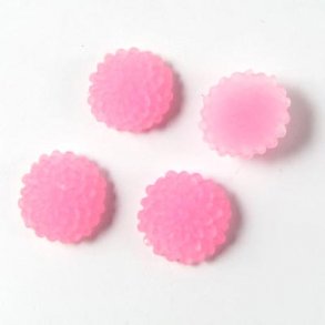 Resin, Dahlien, klein, rosa, gefrostet, 10x5mm, 4 Stk.