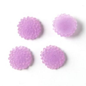 Resin, Dahlien, klein, gefrostet, lila, 10x5 mm, 4 Stk.