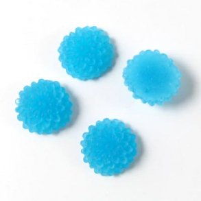 Resin, Dahlien, klein, gefrostet, blau, 10x5 mm, 4 Stk.