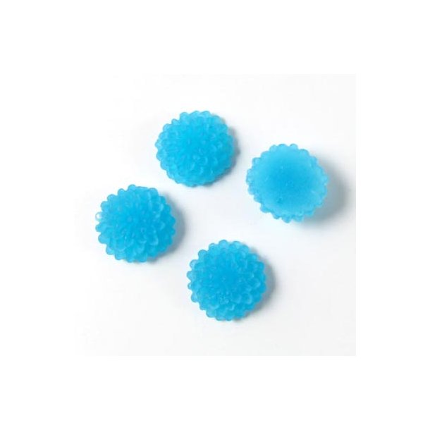 Resin, Dahlien, klein, gefrostet, blau, 10x5 mm, 4 Stk.
