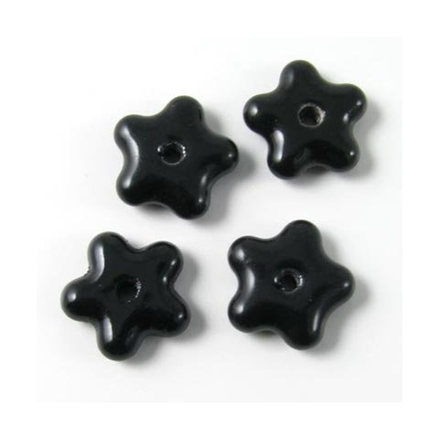 Keramikstjerne, simpel, sort, 15 mm, 2 stk