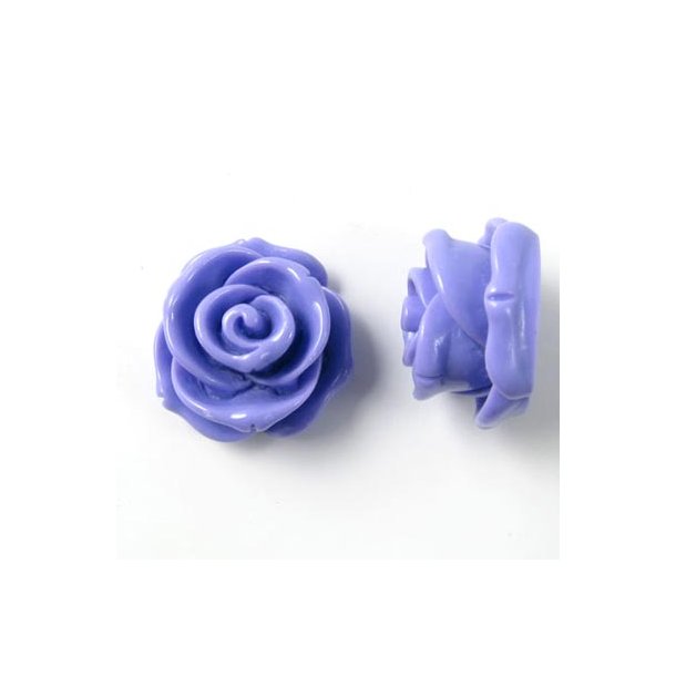 Resin, Rose, gro&szlig;, blau-violett, 23x13 mm, 1 Stk.