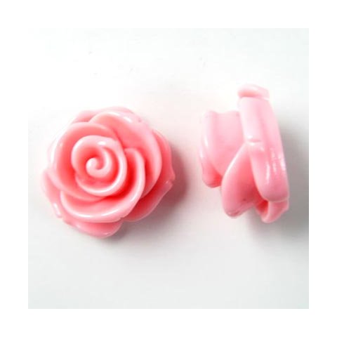 Resin, Rose, gro&szlig;, rosa, 23x13 mm, 1 Stk.