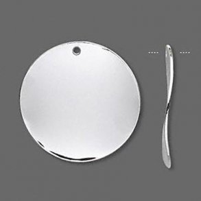 Versilberte Münzen, mit Loch an den Kanten, 26 mm, 2 Stk.