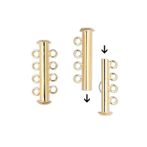 Skydels til 4 strenge, forgyldt messing, 26x6 mm 1 stk.