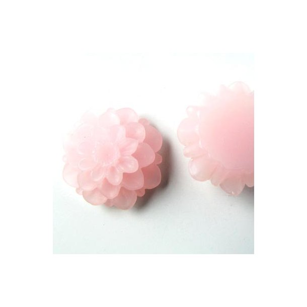 Resin, Dahlie, gro&szlig;, rosa, gefrostet, 20x12 mm, 1 Stk.