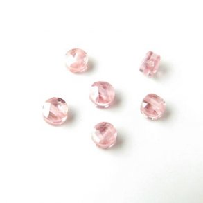 Zirkonia, rosa, 4 x 2,5 mm, 6 Stk.