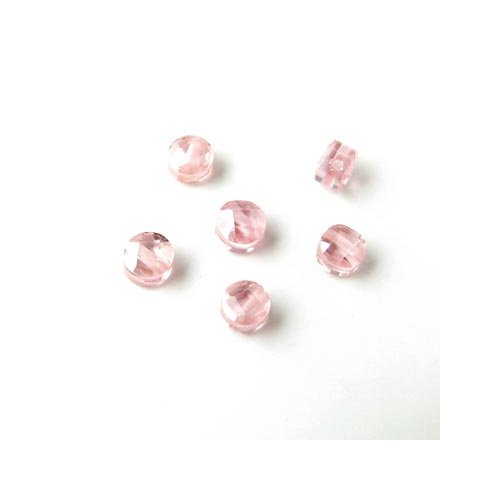 Zirkonia, Cirkul&aelig;r, lysr&oslash;d, 4 x 2,5 mm.