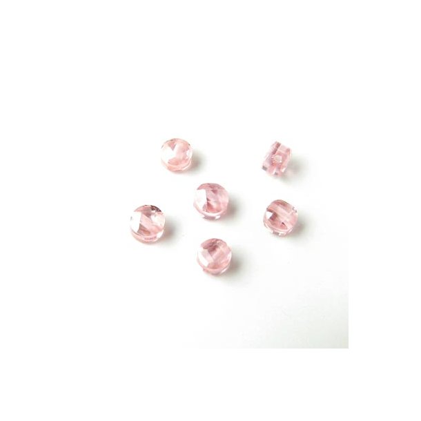 Zirkonia, rosa, 4 x 2,5 mm, 6 Stk.