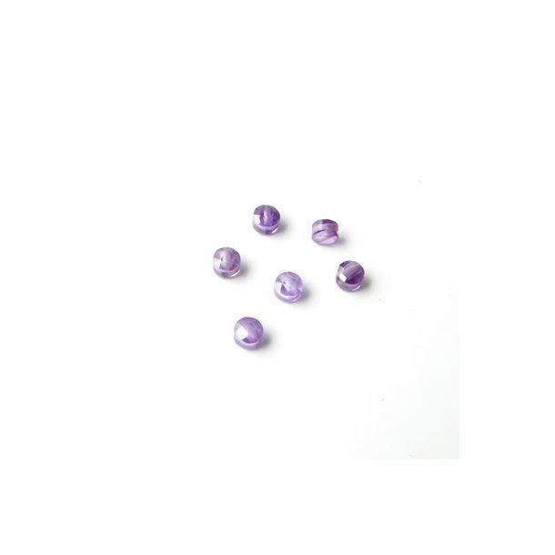 Zirkonia, cirkul&aelig;r, violet, 3 x 2 mm.