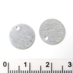 Silbermnzen, mit Loch an den Kanten, rustikal, 12 mm, 2 Stk.