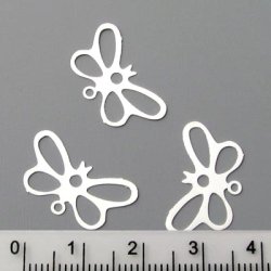 Filigrane Anh&auml;nger, Schmetterling, mit Loch, 21x11 mm, 40 Stk.