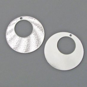 Silhouette-charm, circle w. whirl, 21mm, 12pcs.