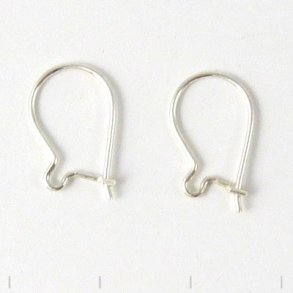 Ohrhaken, Sterlingsilber, 15x8x0,6 mm, 4 Stk.