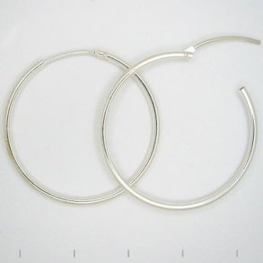 Scharnier Kreole, Sterlingsilber, 20x1,5 mm, 2 Stk.