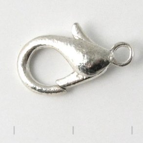 Karabinerverschluss, extra groß, silberfarben 21x12 mm, 1 Stk.