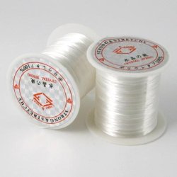 Elastische Schnur, flach wei&szlig;, breite 0,8 mm, dicke 0,2 mm, 60 m