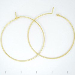 Gro&szlig;kauf, Kreole, vergoldeter Stahl, 40x0,7 mm, 100 Stk.