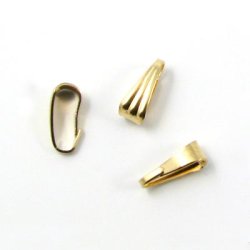 Haken m. Anhnger, vergoldetes Messing, 8x3x4 mm, 6 Stk.